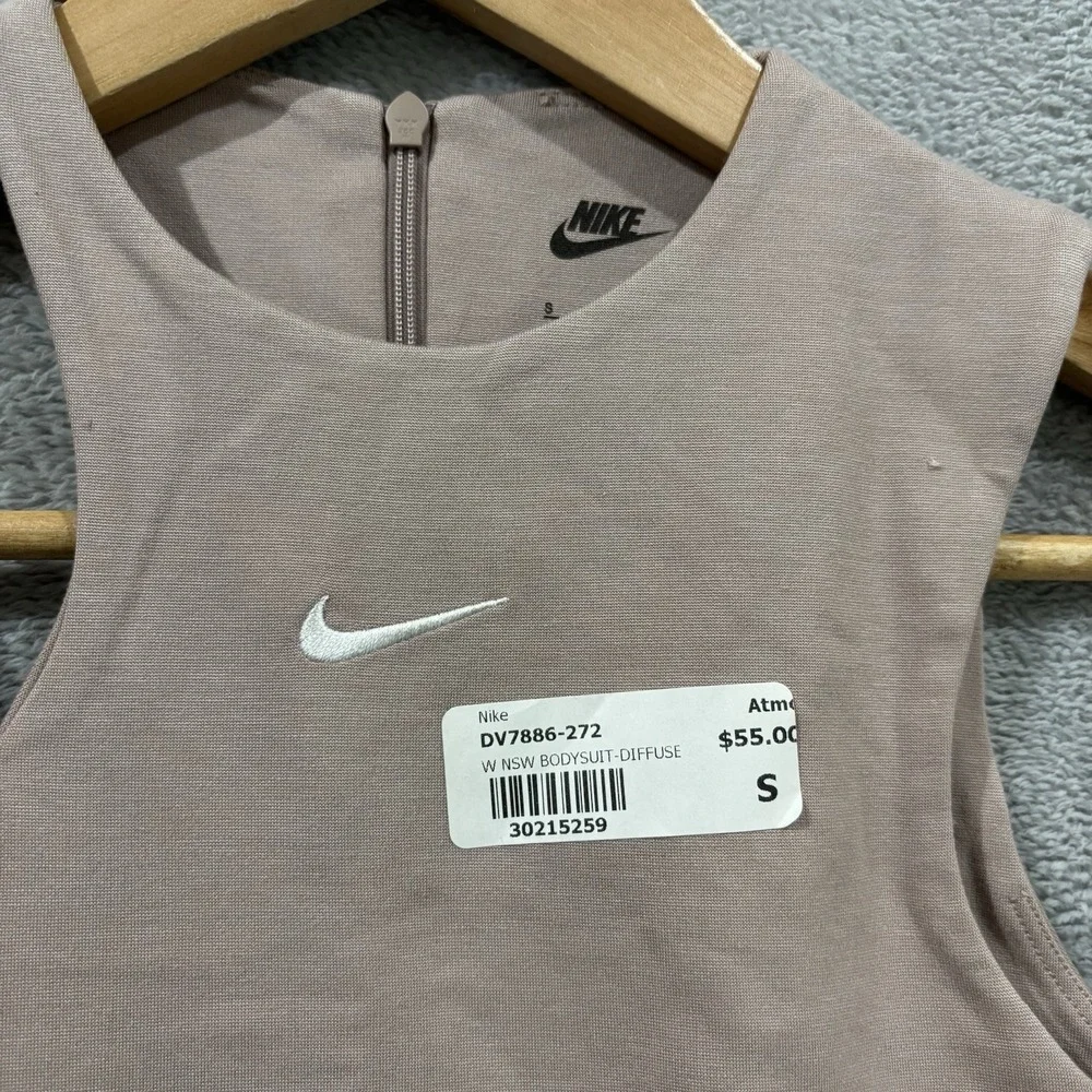 NWT Nike Bodysuit Tank Women's Small Dusty Pink One Piece DV7886-271